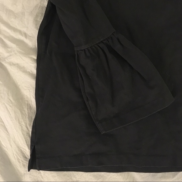 J Crew black boat neck bell sleeve top - Picture 4 of 4